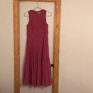 ASOS Pink Pleated Midi Dress as 8